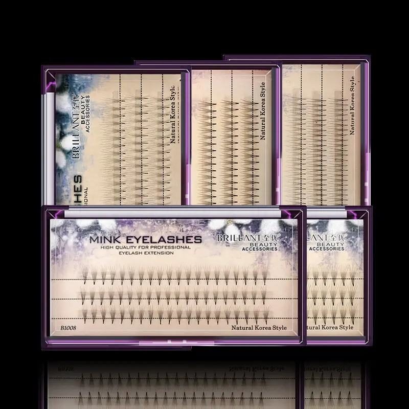 Nesura — mini cils 3d à grappe de cils, évasés, fans 3d, extensions, nouveauté