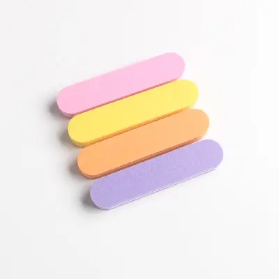 Mini Nail Brush Pink 100/180 Putaran Sekali Pakai File Kuku untuk Kuku Salon