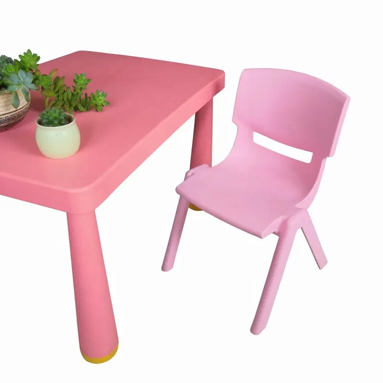 Chaise empilable en plastique pour enfants, chaise rose de style école maternelle, plusieurs tailles, idéale pour jeux