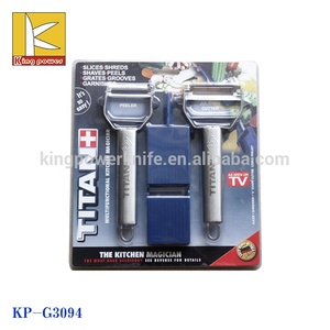 Juego de 3 Utensilios de Cocina Multifuncionales de Acero Inoxidable, Pelador de Verduras, Seguro para el Contacto con Alimentos, Sostenible - Product Image 2