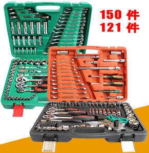 150件机械手动工具套装插座，汽车修理手动工具1/4 “3/8” 1/2 “博士插座 - Product Image 1