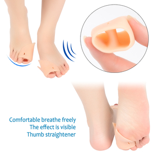 Manchon de Gel en Silicone, 1 paire, protecteur d'<span class=keywords><strong>hallux</strong></span> <span class=keywords><strong>Valgus</strong></span>, orthopédique, séparateur d'orteils, chaussettes à <span class=keywords><strong>semelles</strong></span> - Product Image 3