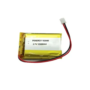 אלחוטי עכבר שימוש נטענת lipo הסוללה 3.7v 1200mah 103040