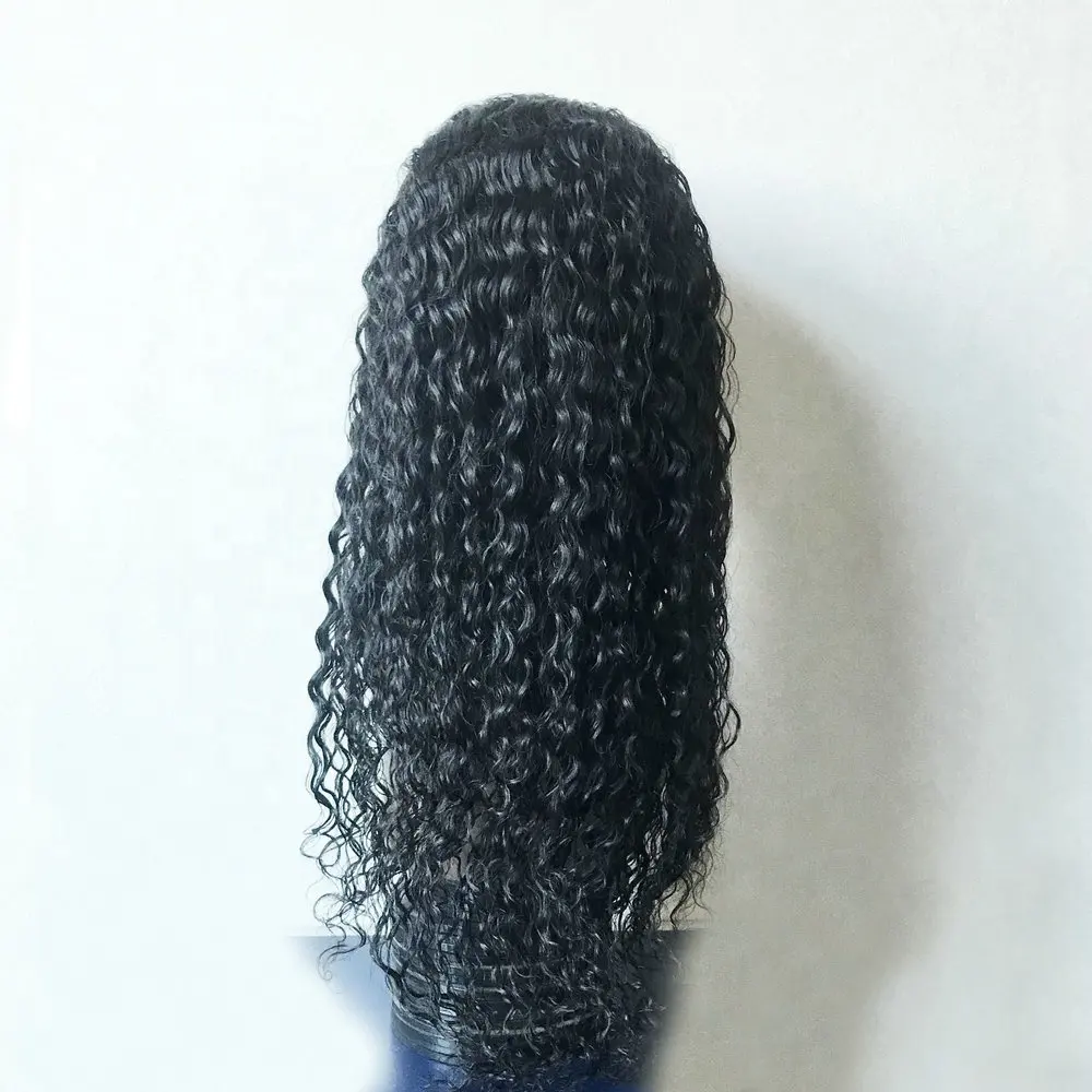 Kalın yoğunluk gevşek dalga derin kıvırcık % 100% en kaliteli ıslak ve dalgalı remy saç afro kinky kıvırmak dantel ön peruk siyah kadınlar için