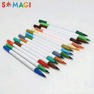 Injetor de água promocionais 60 cores marcador fineliner canetas pincel de ponta dupla para o projeto de 0.4mm