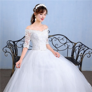 Vestido <span class=keywords><strong>de</strong></span> novia con apliques <span class=keywords><strong>de</strong></span> encaje, vestido <span class=keywords><strong>de</strong></span> <span class=keywords><strong>noche</strong></span> con tirantes, <span class=keywords><strong>vestidos</strong></span> <span class=keywords><strong>de</strong></span> baile <span class=keywords><strong>de</strong></span> un hombro, Media manga - Product Image 4