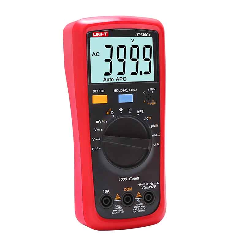 UNI-T UT136C + AC/DC температура Сопротивление Частота тестер метр Авто Диапазон Цифровой дисплей мультиметр