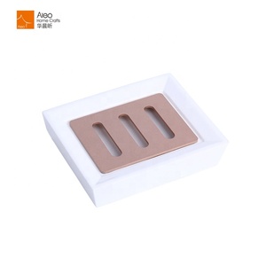 Venta al por mayor de poliresina de Metal plato de jabón titular baño Hotel se asemejan a plato de jabón - Product Image 5