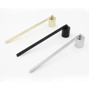 Venta caliente de acero inoxidable plata mecha de vela snuffer apagar las velas