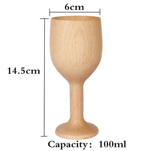 Nuovo calice in legno di faggio naturale artigianale squisito - Product Image 5