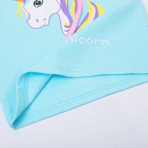 Petelulu unicorn design cotone dei bambini dei pigiami che coprono gli insiemi Delle Ragazze di inverno <span class=keywords><strong>pigiama</strong></span> colorato stampato camicia da notte degli indumenti da notte - Product Image 4