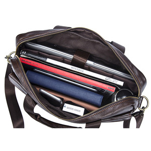 fábrica de cuero de vaca de los hombres bolsas de ordenador portátil maletín bolsos baratos importados de China al por mayor - Product Image 5