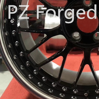 Pengzhen dua potong velg mobil Gloss hitam mengkilap, velg roda tempa 5x120 19 20 21 22 inci untuk Chevrolet