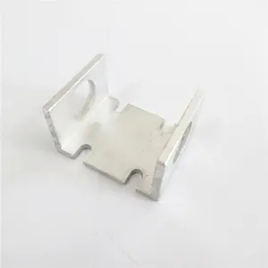 Anodized Extruded Aluminum U shape mounting cover with stamped holes