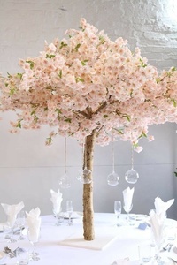 Centre de Table de mariage en bois, 1 pièce, plante artificielle, <span class=keywords><strong>petit</strong></span> arbre, fleurs de <span class=keywords><strong>cerisier</strong></span> - Product Image 5