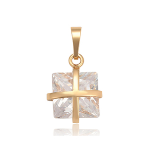 34867 xuping <span class=keywords><strong>Colgante</strong></span> de <span class=keywords><strong>Piedra</strong></span> <span class=keywords><strong>Blanca</strong></span> con Forma de Caja de Regalo con una Sola <span class=keywords><strong>Piedra</strong></span> - Product Image 1