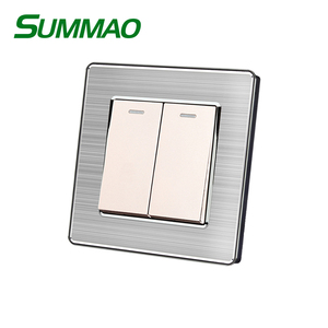 Hấp Dẫn Hiện Đại Không Thấm Nước Interruptor, Trong Nhà Điều Khiển 2Gang 1Way Điện Thiết Bị Chuyển Mạch Với Chỉ Thị LED - Product Image 3