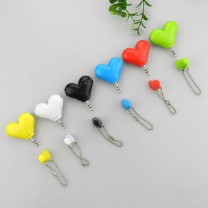 2in1 1 in 2 out 휴대 전화 3.5mm 커플 연인 심장 모양의 잭 오디오 분배기 어댑터 이어폰 분배기