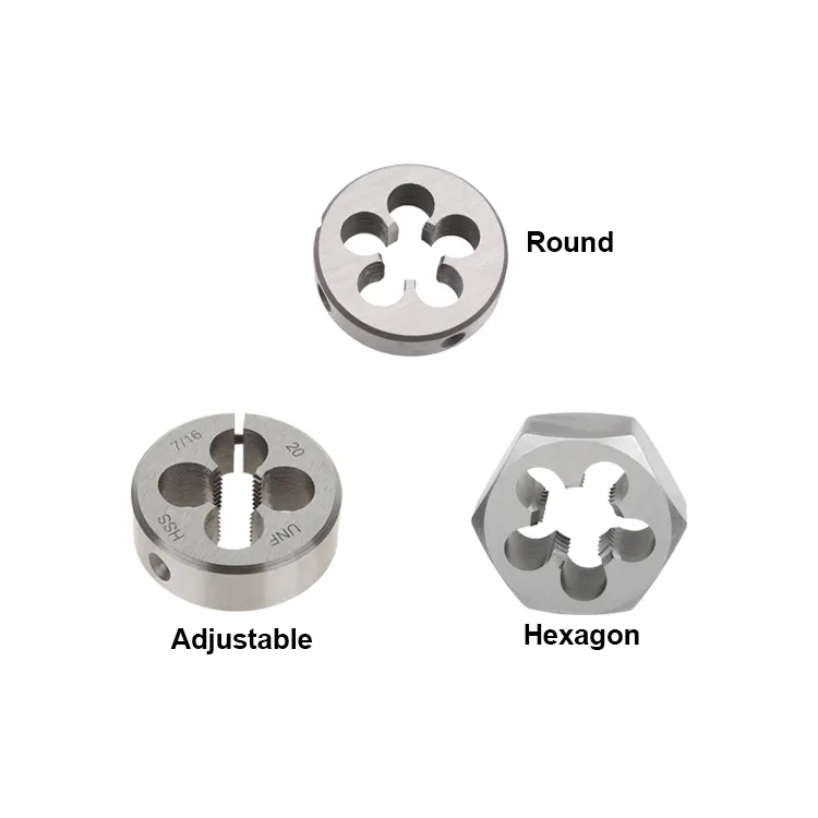 HSS hexagonal de aleación de acero ajustable redondo muere acero tubo de aluminio externo de corte de hilo