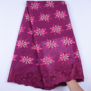 Haute qualité broderie africaine vert suisse Voile dentelle tissu pour femmes mariage et robe de soirée avec des pierres 1563 - Product Image 3