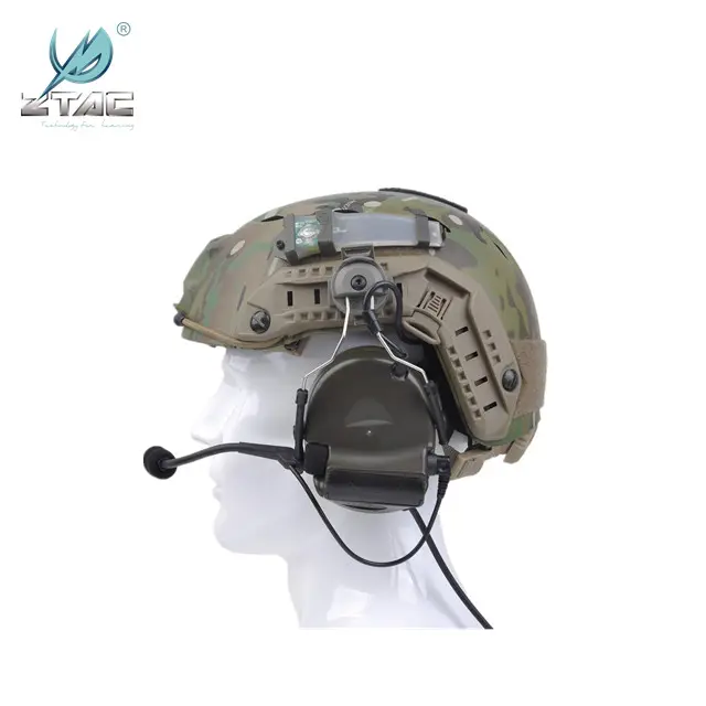 Z-TAC Softair Peltor Comtac ii, conjunto de auriculares tácticos con adaptador de riel para casco, auriculares de aviación para videojuegos, Z031
