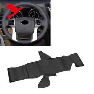 Caso de cuero <span class=keywords><strong>volante</strong></span> cubre Protector <span class=keywords><strong>para</strong></span> Toyota 4Runner 10-19 Tacoma 11-18 de la Tundra 14-19 Prado FJ150 10-17 - Product Image 2