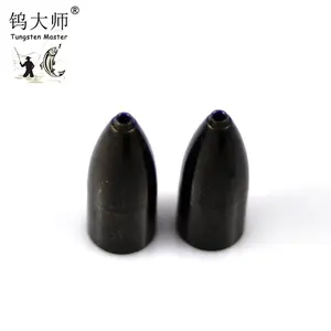 Fishing Weights Customized Manufacture Anti-scratch Anti-peel Off Metal Black Tungsten Fishing Weights For Bass Fishing
