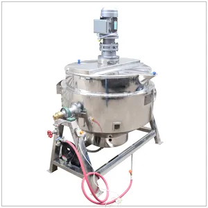 Tilting Gas Jacket Kettle Glucose Syrup Production Line Pan Jam Soy Milk Machine Customized Soymilk Maker Cooking Online Support