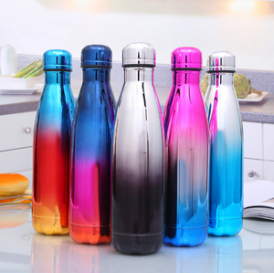 Bouteille d'eau en acier inoxydable personnalisée de 17 oz/500 ml en forme de cola / bouteilles en bois personnalisées avec logo personnalisé - Product Image 5