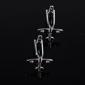 メーカーサプライヤー卸売男金属飛行機カフスノベルティカフスリンク - Product Image 6
