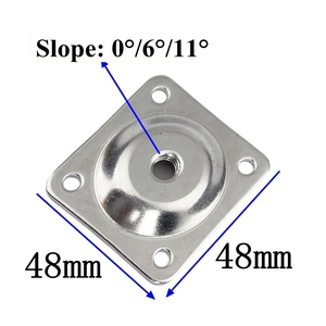 material de acero <span class=keywords><strong>al</strong></span> carbono de las patas de la Mesa de ángulo recto 1,9 "48mm M8 5/16" tornillo de montaje placa - Product Image 1