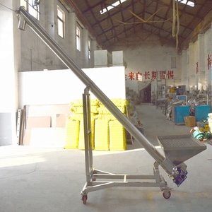 Automatico In acciaio inox polvere coclea coclea ascensore trasportatore con la tramoggia di alimentazione della macchina