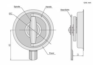 Verrou de panneau en acier inoxydable fourni par l'usine, utilisé sur le coffret de dévidoir de tuyau <span class=keywords><strong>MS900</strong></span> - Product Image 6