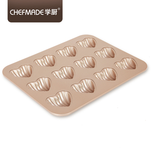 Meilleur Vendeur Madeleine Pan 12 tasse antiadhésive tasse En Forme De Cœur <span class=keywords><strong>moule</strong></span> à gâteau Cuisson En Acier Au Carbone Pan - Product Image 1
