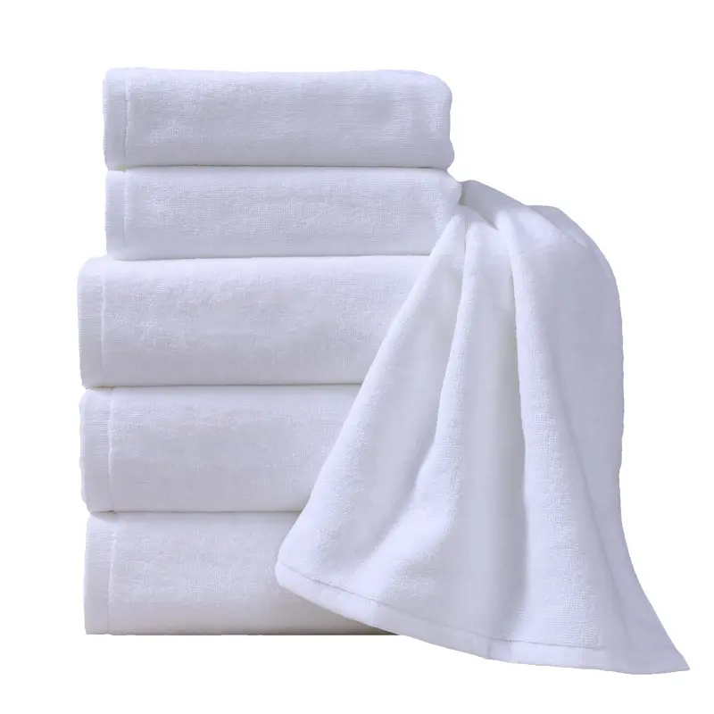 Washable hospital 100% cotton plain white 500gsm bath towel