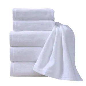 Washable hospital 100% cotton plain white 500gsm bath towel