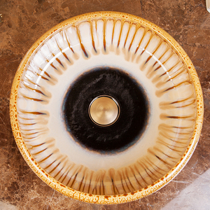 Cina <span class=keywords><strong>Hand</strong></span> Maded Warna Mengkilap Porselen Kamar Mandi Wastafel Meja Keramik Cuci Tangan <span class=keywords><strong>Basin</strong></span> - Product Image 4