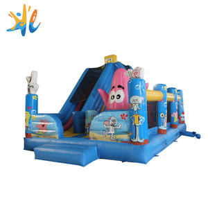 Commercial inflatable dry slide customized CARTOON slide SpongeBob and patrick star slide - Product Image 2