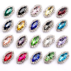 Hebilla de acero inoxidable para decoración, Base trasera plana, con motivo de garra de cristal en forma de ojo, diamantes de imitación para la fabricación de prendas de vestir - Product Image 2