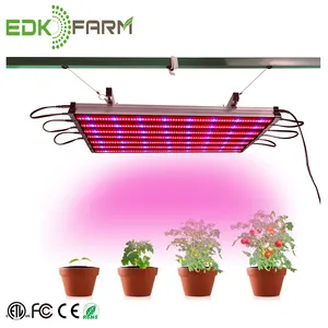 Melhor ETL Listado EDK 48W sistema hidropônico LED alface microgreen vermelho azul crescente kit luz