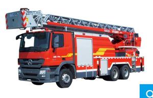 Camión de bomberos <span class=keywords><strong>JDF</strong></span>, escalera aérea a 60m de 30m, con plataforma aérea de tanque de agua de 4000L - Product Image 4
