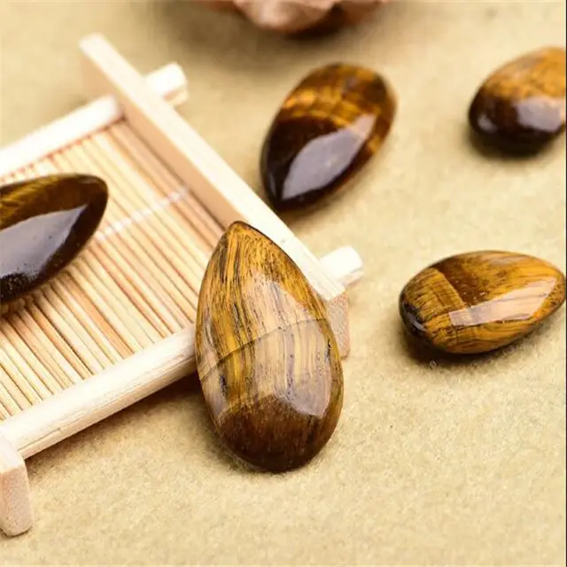 Natural Healing Crystal Jewelry Water Drop Tumbled Stone For Healing Tiger Eye Pendants Crystal For Gift