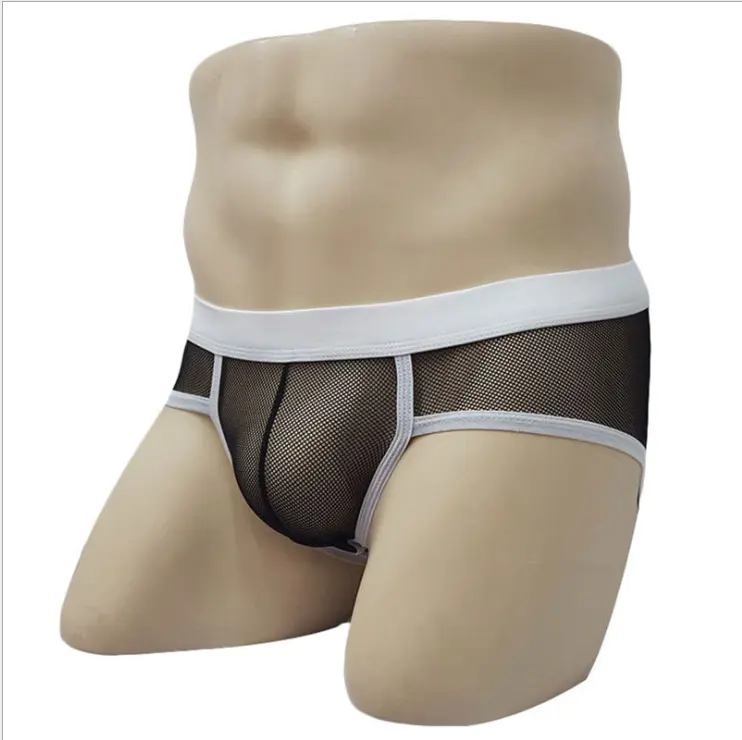 Heren Boxer Briefs Zachte Mesh Ademende Underpants heren Sexy Ondergoed Cool Design Stretch Trunks Pack