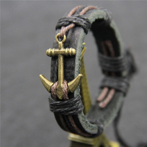 Vòng Tay Hợp Kim Da Vintage Punk Rock Dây Đeo Cổ Tay Vòng Đeo Tay Neo KIB002 - Product Image 2