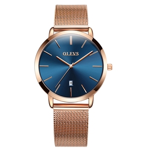<span class=keywords><strong>OLEVS</strong></span>-relojes ultrafinos para <span class=keywords><strong>mujer</strong></span>, de pulsera, de cuarzo, resistente al agua, de acero inoxidable con fecha, con calendario, 5869 - Product Image 5