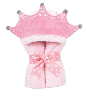 Новое красивое детское одеяло на заказ, полотенце с капюшоном в виде короны принцессы, детское банное полотенце для девочек