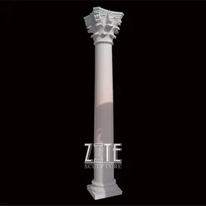 Hand Carved Carving Roman Tuscan Marble Column