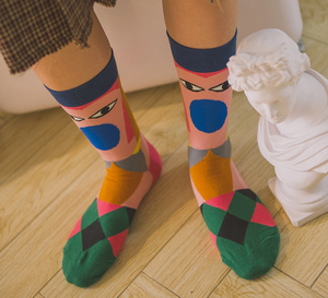 Sporty New Buster <strong>Brown</strong> Fashion <strong>Socks</strong> Men Cotton Cartoon Boy Tube Cotton <strong>Socks</strong> - Product Image 3