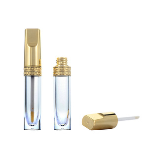 Logo yapmak kozmetik paketi şişe altın toptan <span class=keywords><strong>lipgloss</strong></span> tüpler ambalaj özel dudak parlatıcı kutusu - Product Image 1
