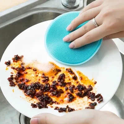 마술 청소 솔 실리콘 접시 그릇 닦는 패드 다기능 둥근 세척 솔 청소하게 쉬운 부엌 세탁기술자 공구